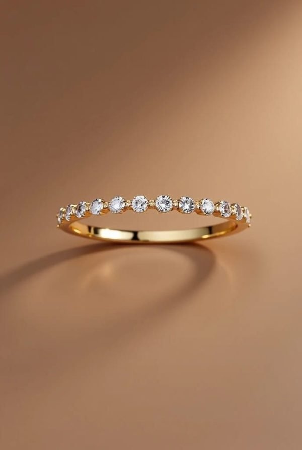 Elegant 18K Yellow Gold Diamond Eternity Band