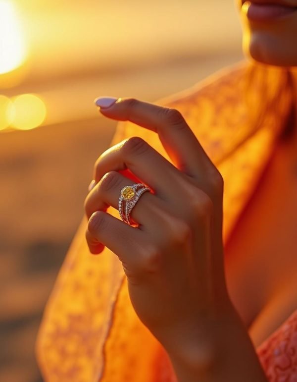 Radiance of Luxury: Sapphire and Diamond Embellishments