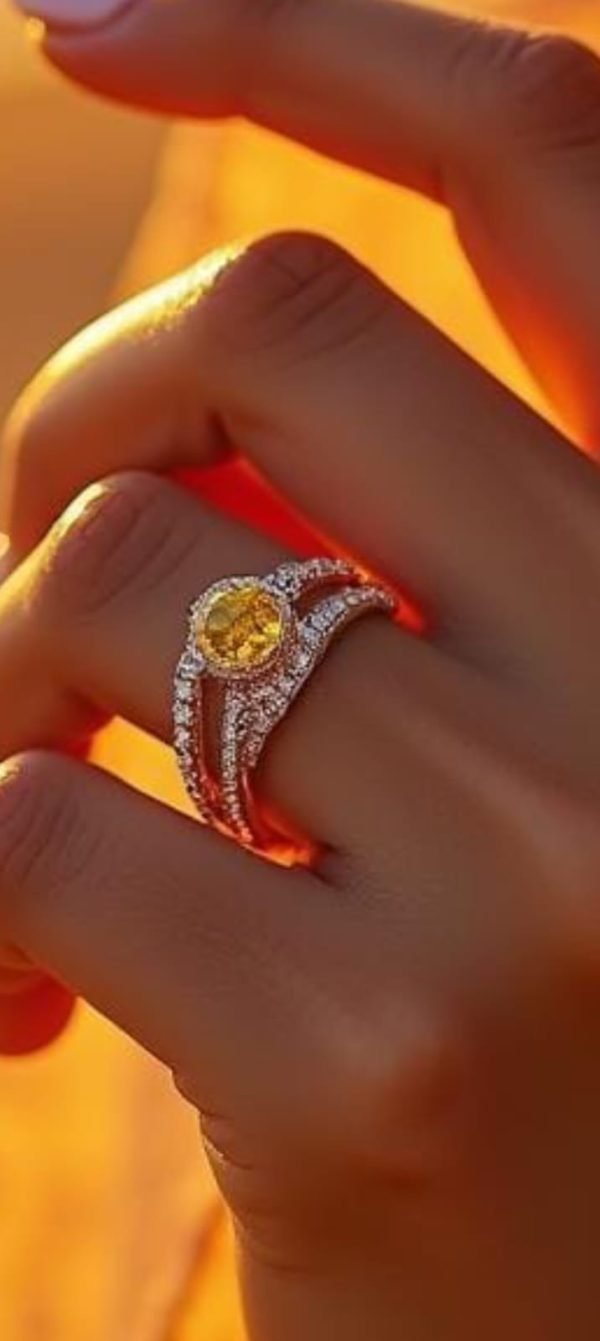 Radiance of Luxury: Sapphire and Diamond Embellishments - Image 2