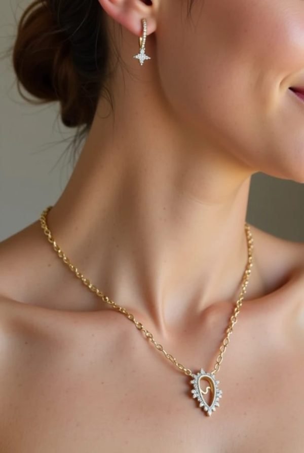Ethereal Elegance: The Soleil Heart Pendant & Starburst Earrings